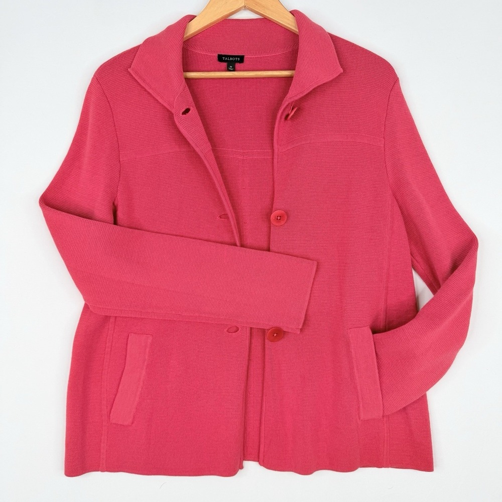 Talbots Womens Cardigan Sweater Cotton & Rayon Blend SZ-Medium